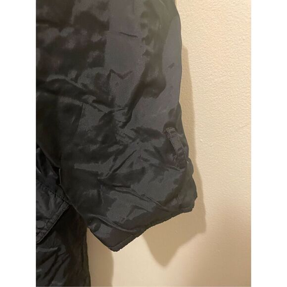 Vintage 90s Y2K Gallery long black overcoat puffer women’s winter coat size medi - Picture 6 of 15